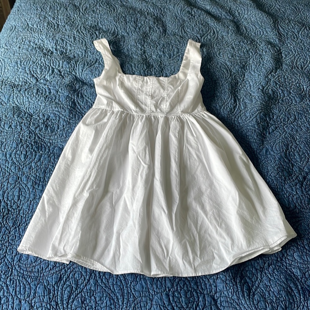 Corset top babydoll white dress size small forever21